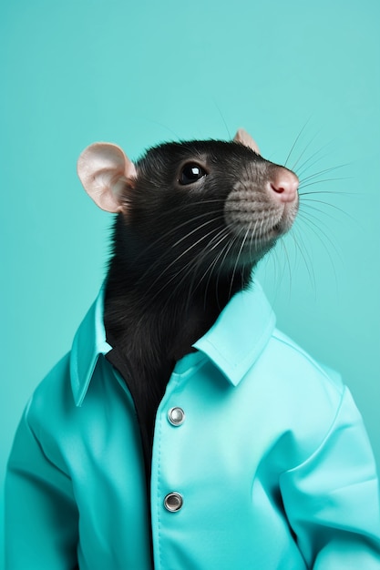 Foto grátis rato fofo posando em estúdio