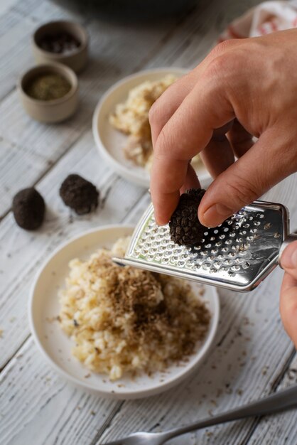 Receita saborosa de trufas de alto ângulo