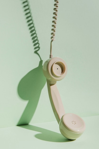 Receptor de telefone vintage com cabo