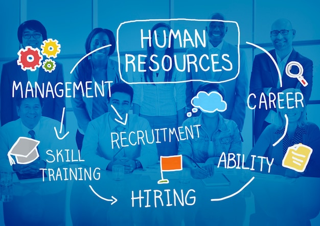 Recrutador de contratação de recursos humanos selecione o conceito de carreira