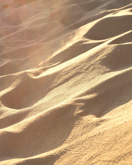 Recurso natural de areia de praia