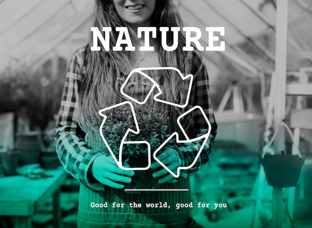 Foto grátis recycle icon eco friendly verde