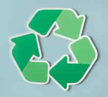 Foto grátis reduza a reutilização do ícone do símbolo de reciclagem