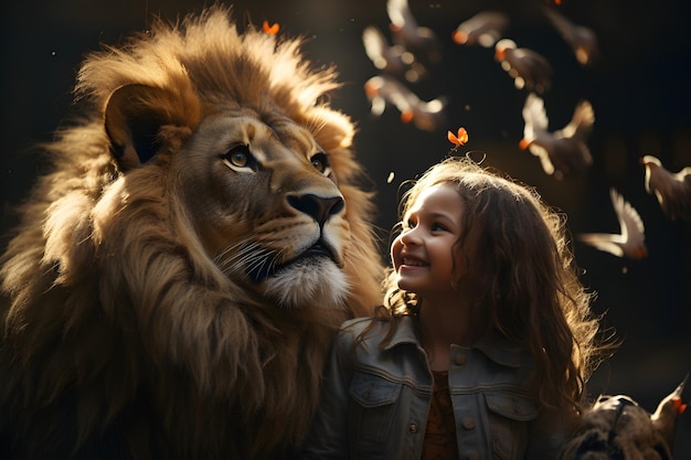 Foto grátis rei leão e crianças fotografia