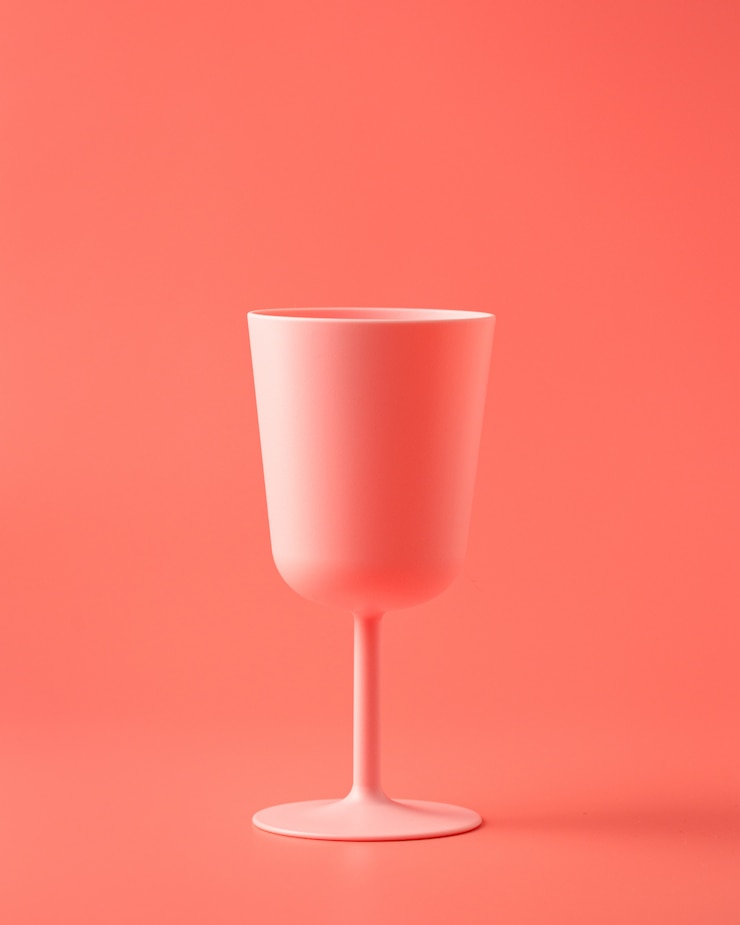 Foto grátis render 3d de vidro rosa