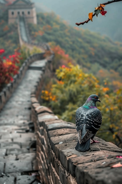 renderização 3d da grande muralha chinesa