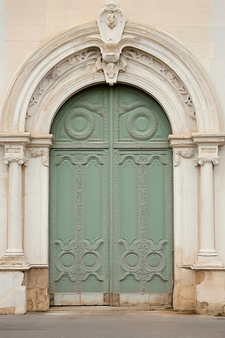 Foto grátis renderização 3d da porta mediterrânea