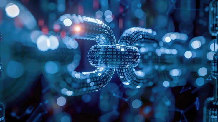 Foto grátis renderização 3d da tecnologia blockchain