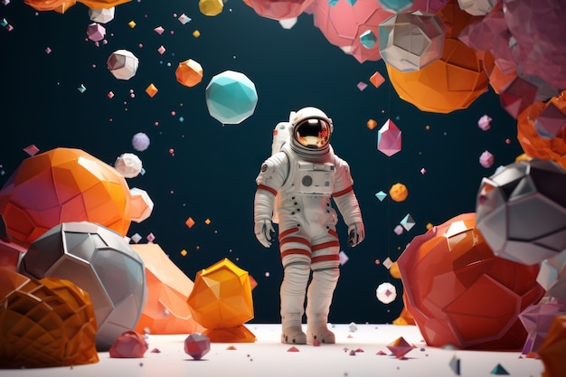 Foto grátis renderização 3d de astronauta