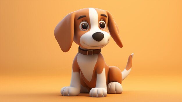 Renderização 3D de brinquedo de cachorro