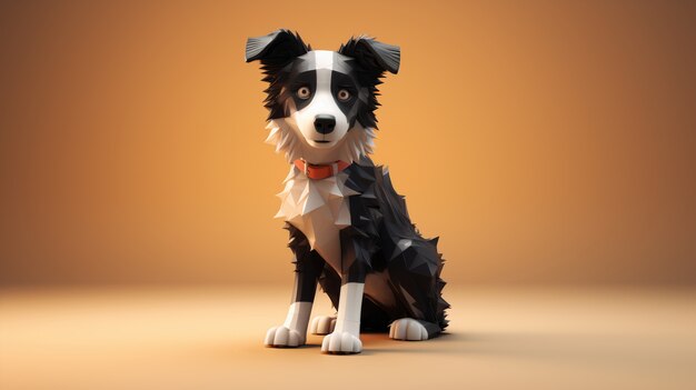 Renderização 3d de brinquedo de cachorro