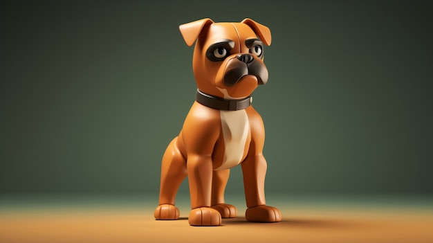 Renderização 3D de brinquedo de cachorro