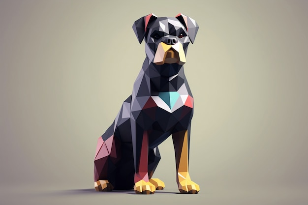 Renderização 3d de brinquedo de cachorro