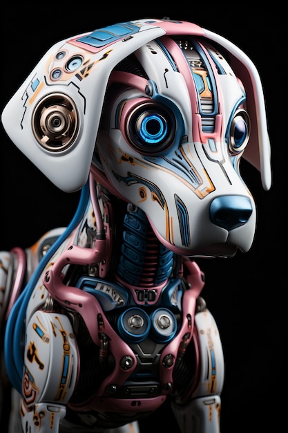 Renderização 3D de cachorro robótico