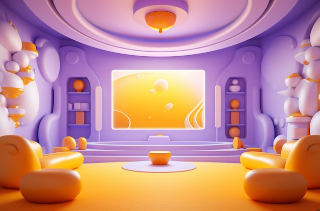 Renderização 3D de cinema