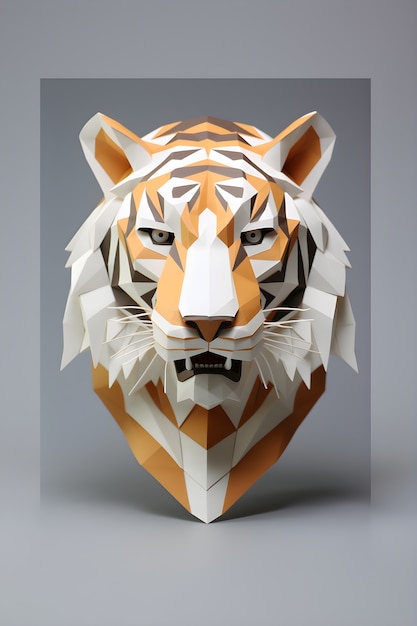 Foto grátis renderização 3d de forma de tigre