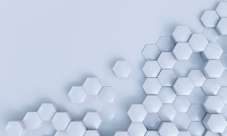 Foto grátis renderização 3d de fundo de textura hexagonal