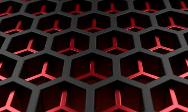 Foto grátis renderização 3d de fundo de textura hexagonal