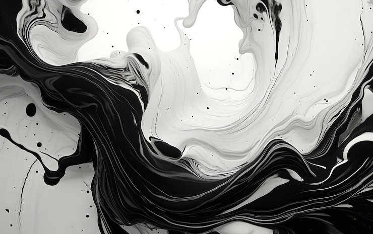 Foto grátis renderização 3d de fundo preto e branco abstrato