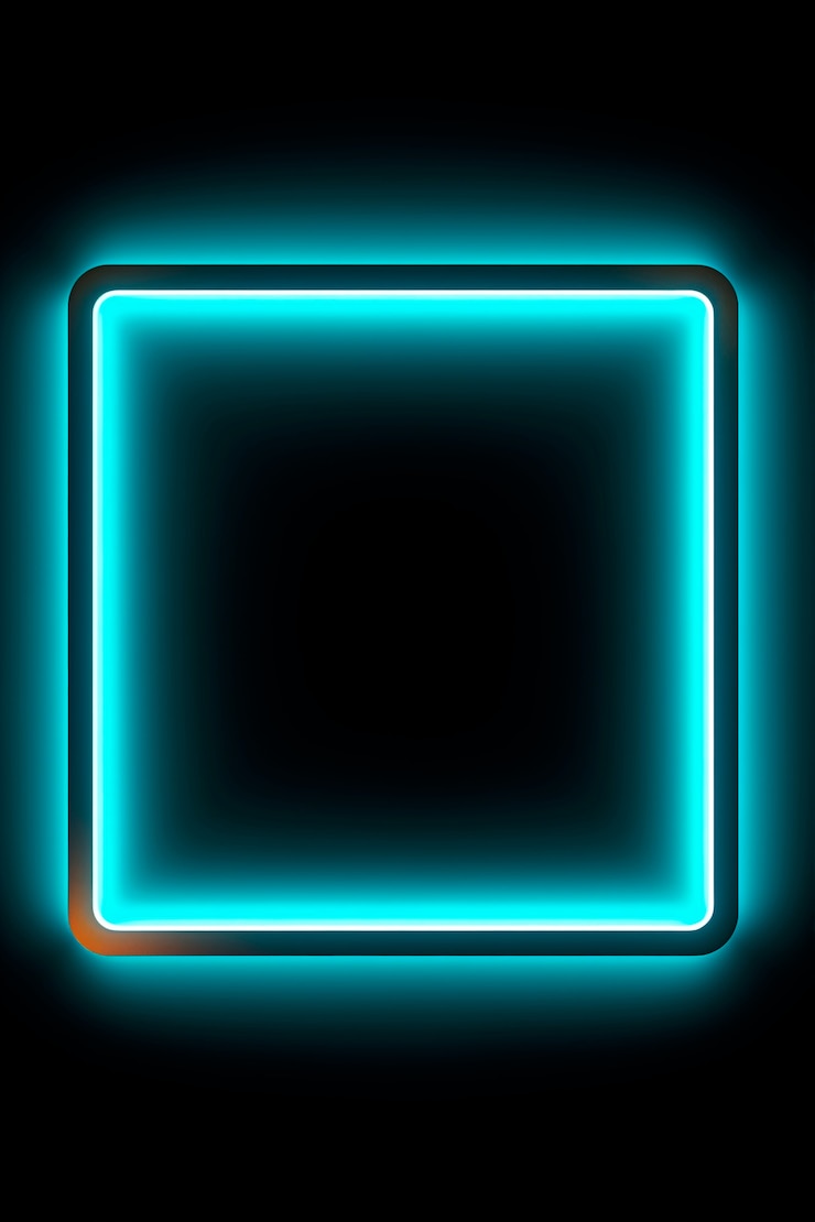 Foto grátis renderização 3d de fundo quadrado de néon