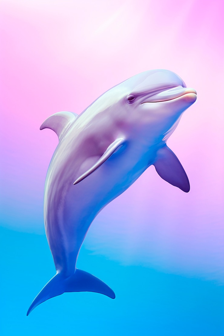 Foto grátis renderização 3d de golfinho