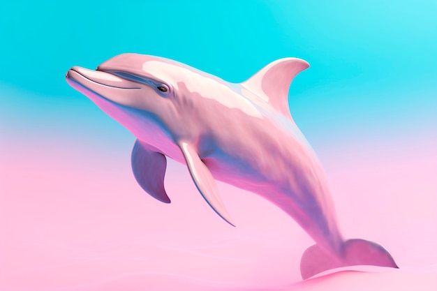 Renderização 3D de golfinho