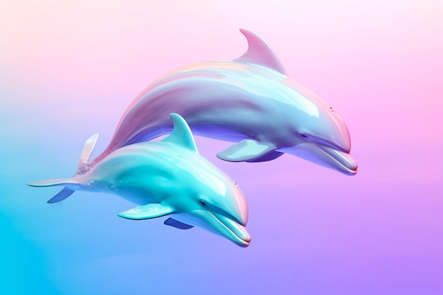 Foto grátis renderização 3d de golfinho