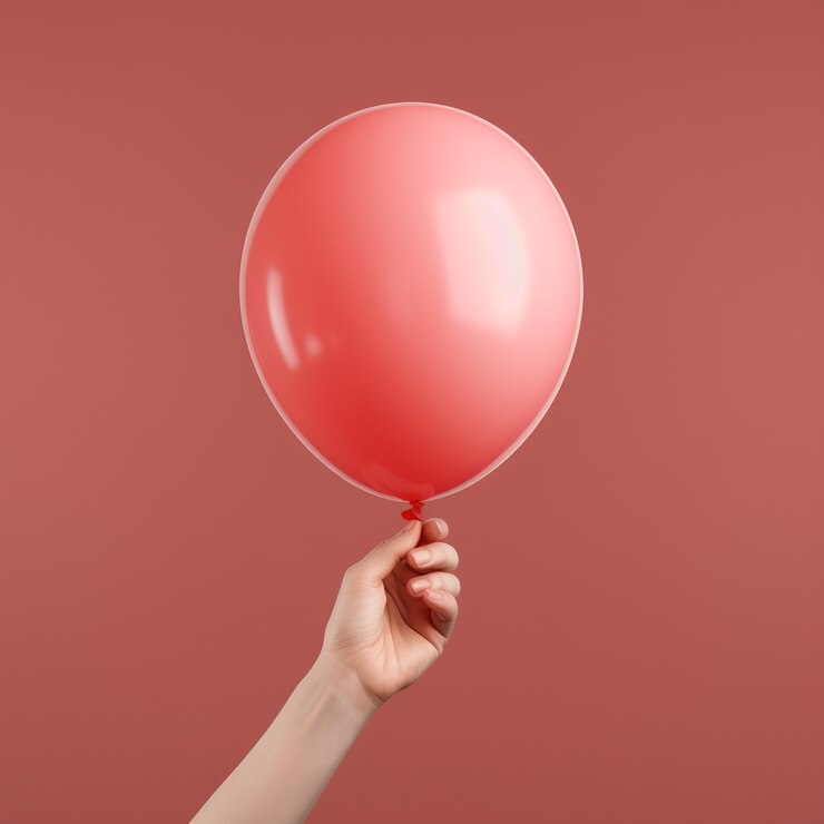 Foto grátis renderização 3d de mão segurando um balão