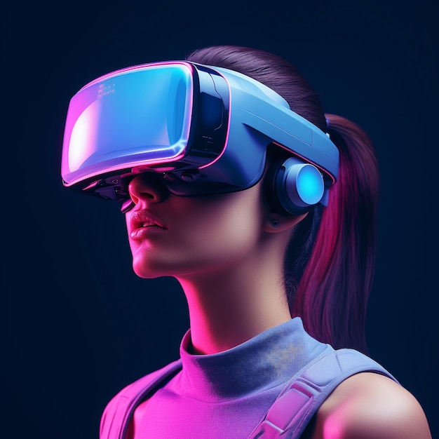 Renderização 3D de óculos VR para cinema