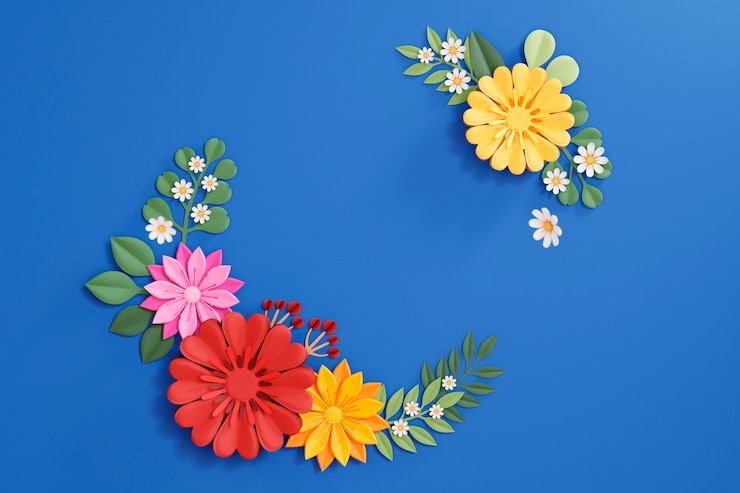 Foto grátis renderização 3d de papel de parede de primavera