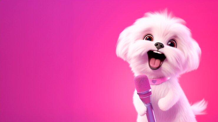Foto grátis renderização 3d de retrato de cão de desenho animado