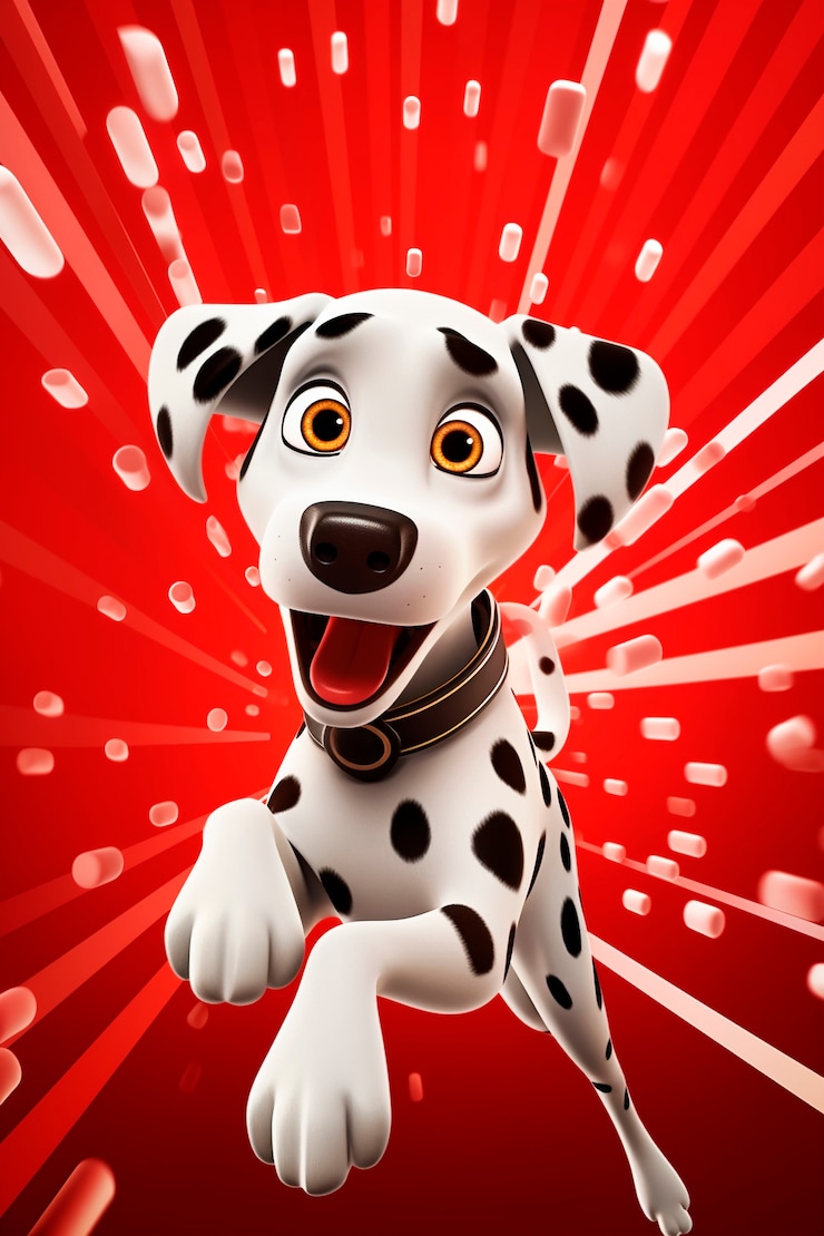 Foto grátis renderização 3d de retrato de cão de desenho animado