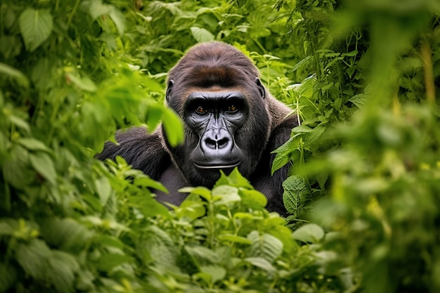 Renderização 3d de retrato de gorila