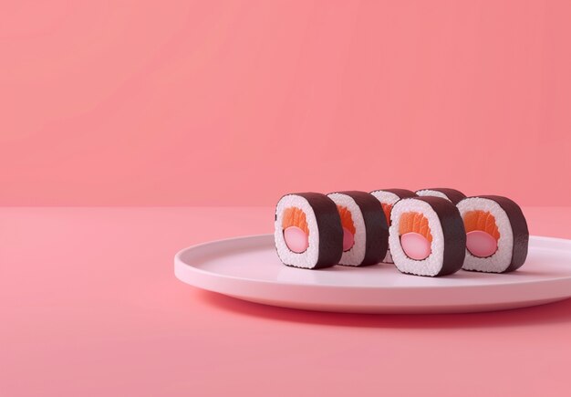 Foto grátis renderização 3d de sushi