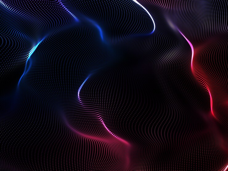 Foto grátis renderização 3d de um fundo abstrato com partículas fluidas