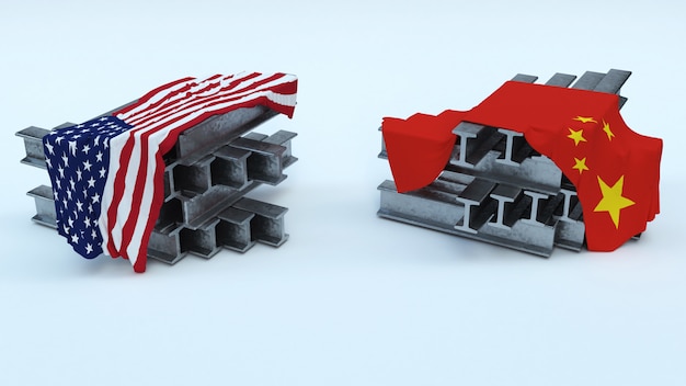 Renderização 3D de US Steel Import Tarrifs