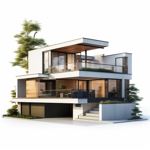 Foto grátis renderização 3d do modelo de casa