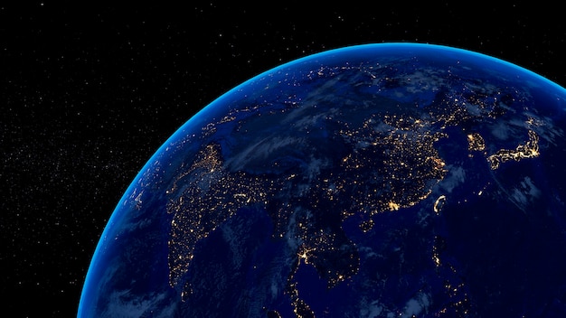 Foto grátis renderização 3d do planeta terra