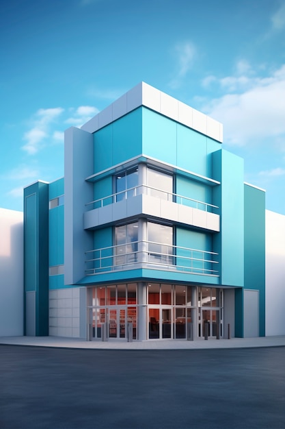 Foto grátis renderização 3d do prédio do hospital