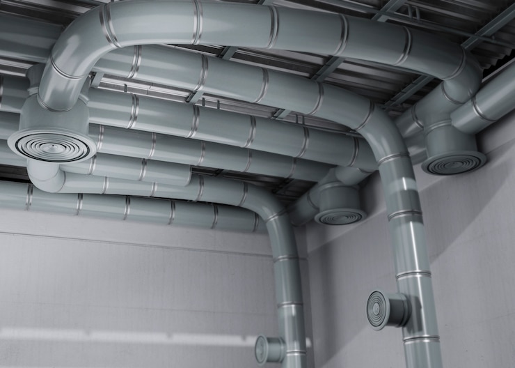 Foto grátis renderização 3d do sistema de ventilação