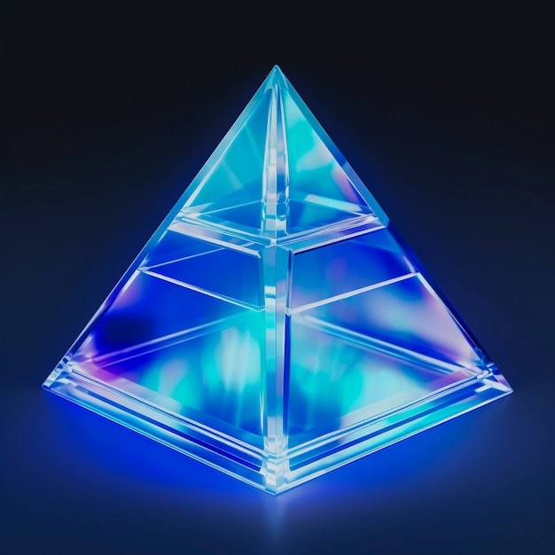 Foto grátis renderização 3d do triângulo de néon