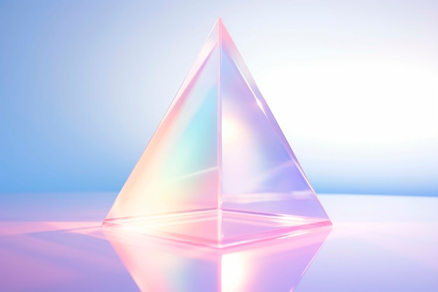 Renderização 3D do triângulo transparente
