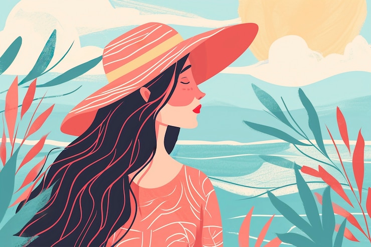 Foto grátis renderização de ilustração de arte digital de verão