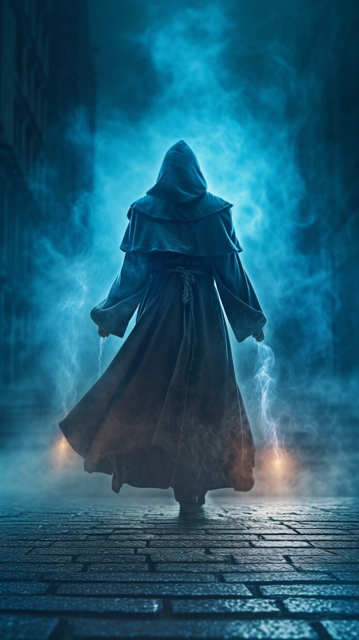 Foto grátis renderização de magia de controle de feiticeiro