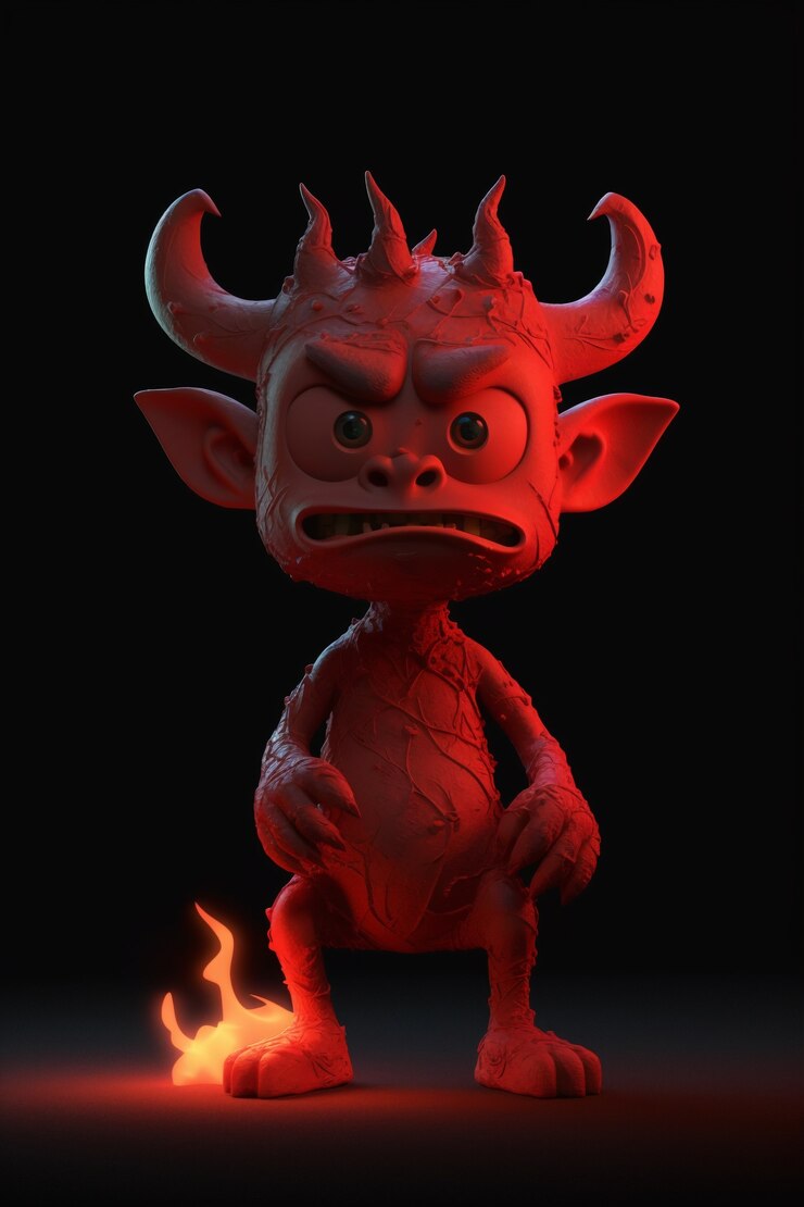 Foto grátis renderização de personagem do diabo