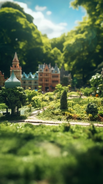 Foto grátis renderização de um mundo em miniatura