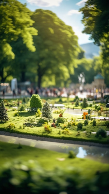 Foto grátis renderização de um mundo em miniatura