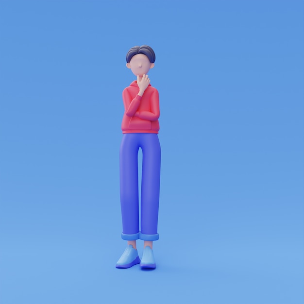 renderização em 3D de design de avatar online