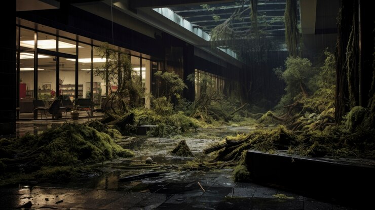 Foto grátis renderização em ambiente de retalho com atmosfera escura