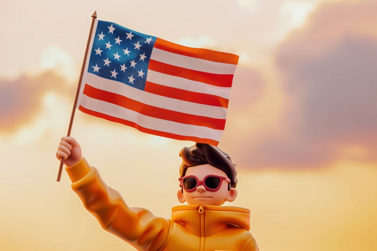 Foto grátis representação da bandeira americana para a celebração do dia nacional da lealdade